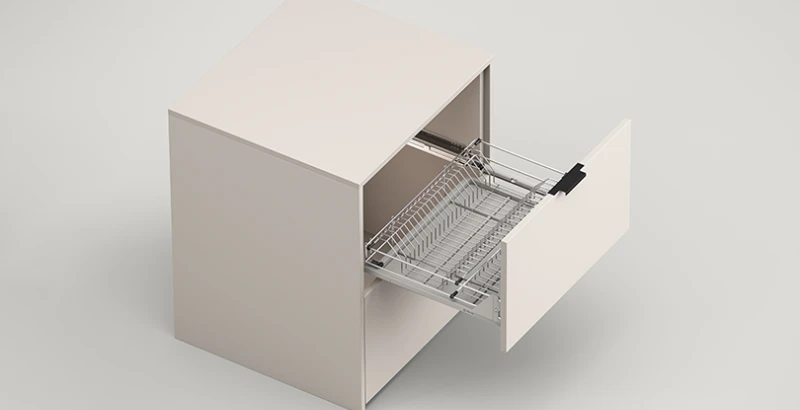PULL-OUT DRAINING RACK (CHROME-PLATED STEEL)